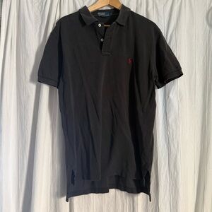 Ralph Lauren Black Polo Shirt with Red Logo